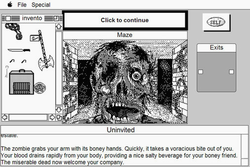 Игра The Uninvited: MacVenture Series, скриншот