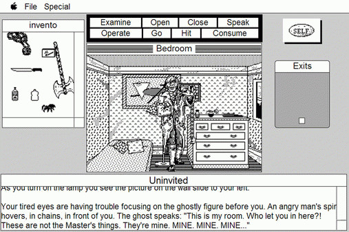 Игра The Uninvited: MacVenture Series, скриншот