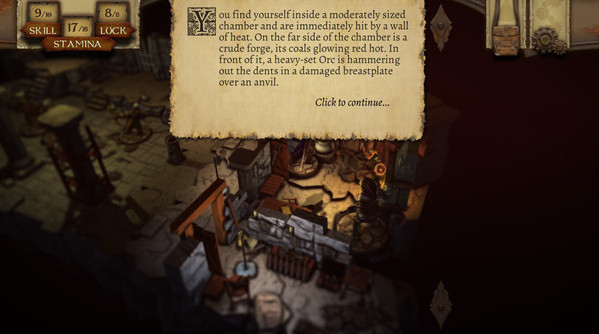 Игра The Warlock of Firetop Mountain, скриншот