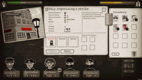 Игра Through the Darkest of Times, скриншот