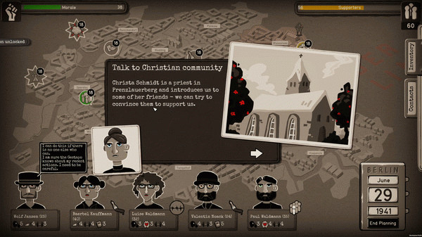 Игра Through the Darkest of Times, скриншот