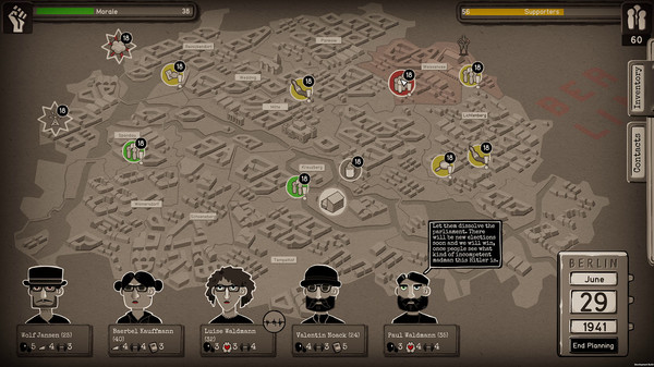 Игра Through the Darkest of Times, скриншот