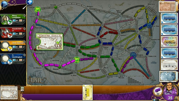 Игра Ticket to Ride, скриншот