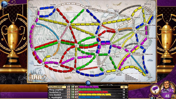 Игра Ticket to Ride, скриншот