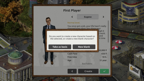 Игра Timeflow: Редактор персонажей, скриншот