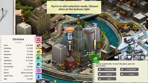 Игра Timeflow дизайн "В клетку", скриншот