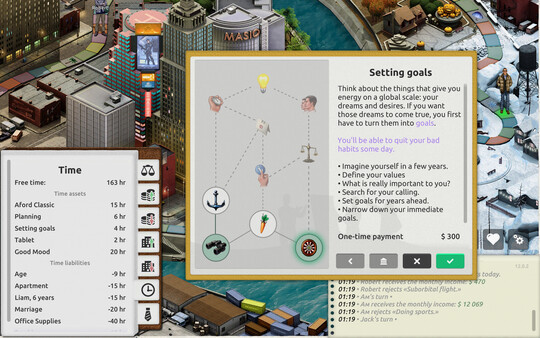 Игра Timeflow – Time & Money Sim, скриншот