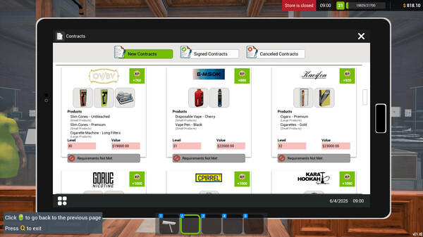 Игра Tobacco Shop Simulator, скриншот