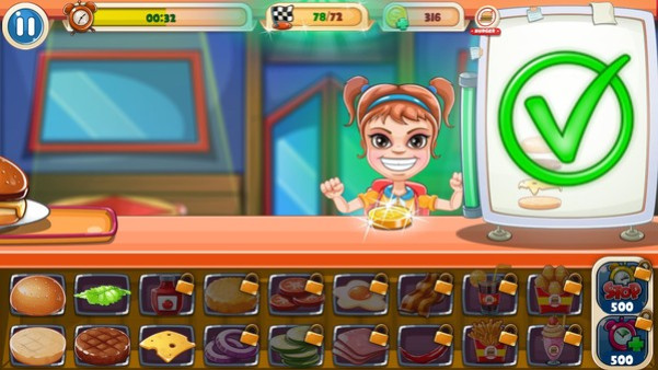 Игра Top Burger, скриншот
