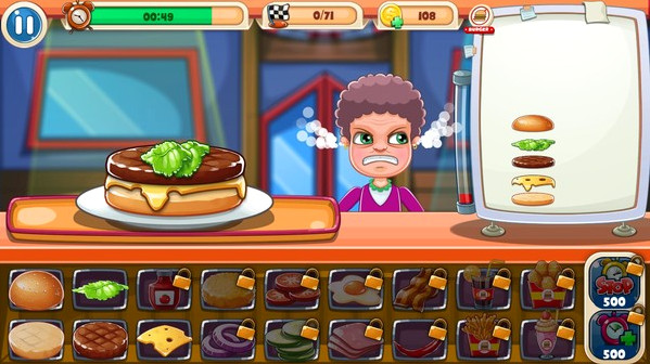 Игра Top Burger, скриншот