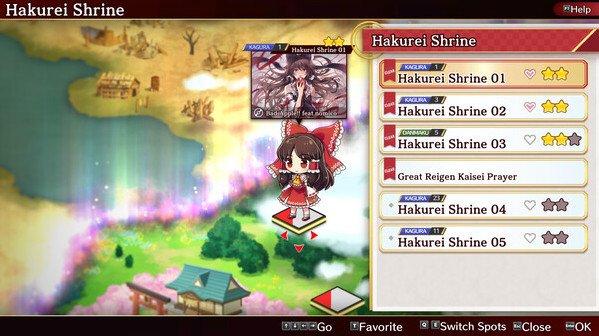 Игра Touhou Danmaku Kagura Phantasia Lost, скриншот