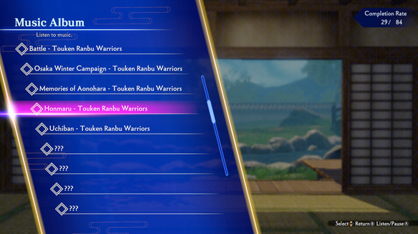 Игра Touken Ranbu Warriors - Additional Music 5-piece Set, скриншот