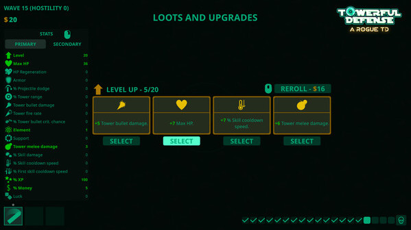 Игра Towerful Defense: A Rogue TD, скриншот