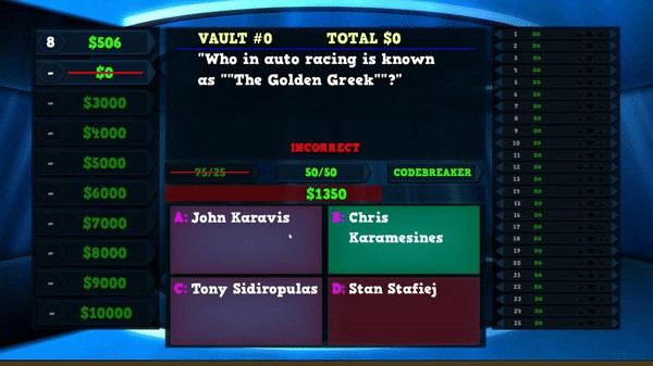 Игра Trivia Vault: Auto Racing Trivia, скриншот