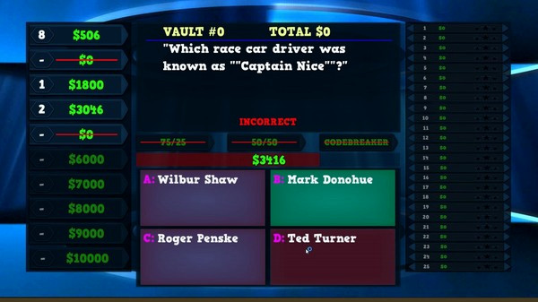 Игра Trivia Vault: Auto Racing Trivia, скриншот