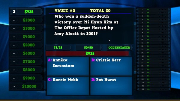 Игра Trivia Vault: Golf Trivia, скриншот