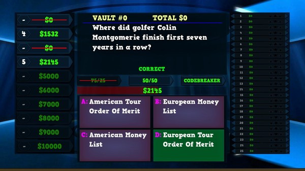Игра Trivia Vault: Golf Trivia, скриншот