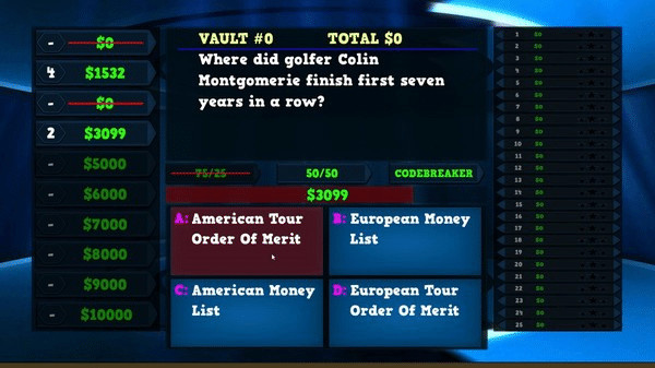 Игра Trivia Vault: Golf Trivia, скриншот