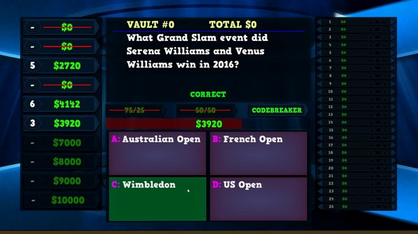 Игра Trivia Vault: Tennis Trivia, скриншот