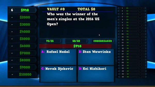 Игра Trivia Vault: Tennis Trivia, скриншот