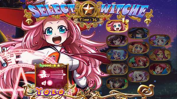 Игра Trouble Witches Origin,additional character : Yoko, скриншот