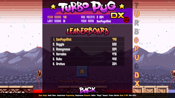 Игра Turbo Pug DX, скриншот