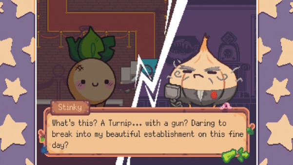 Игра Turnip Boy Robs a Bank, скриншот