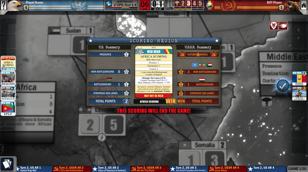 Игра Twilight Struggle: Red Sea, скриншот