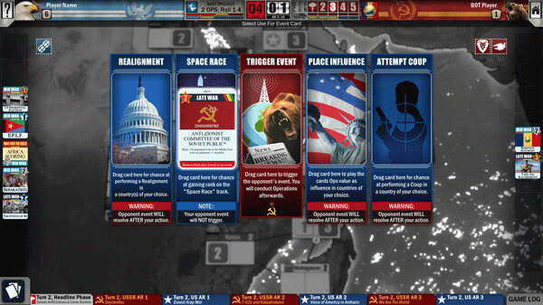 Игра Twilight Struggle: Red Sea, скриншот