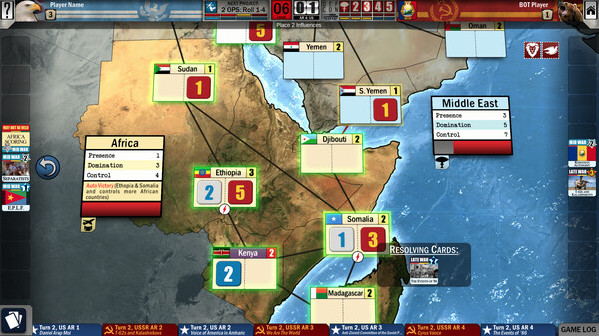 Игра Twilight Struggle: Red Sea, скриншот