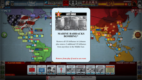 Игра Twilight Struggle, скриншот