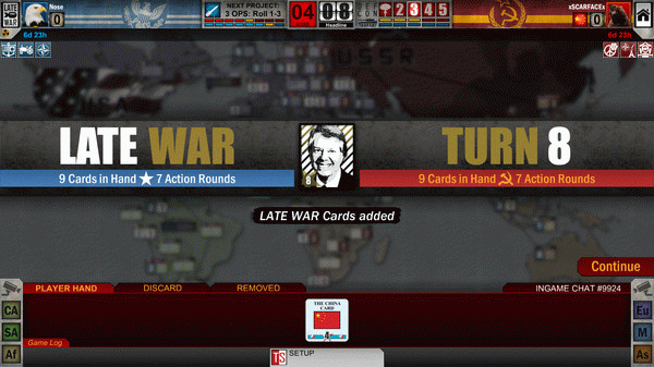 Игра Twilight Struggle, скриншот