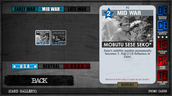Игра Twilight Struggle - Turn Zero & Promo Cards, скриншот