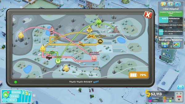 Игра Two Point Hospital: Speedy Recovery, скриншот