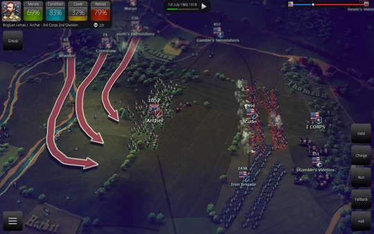 Игра Ultimate General: Gettysburg, скриншот