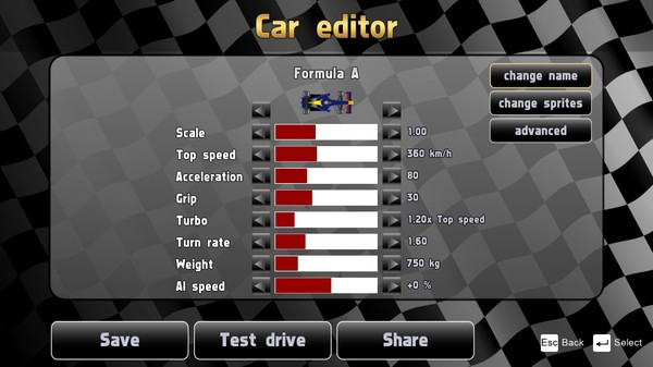 Игра Ultimate Racing 2D 2, скриншот