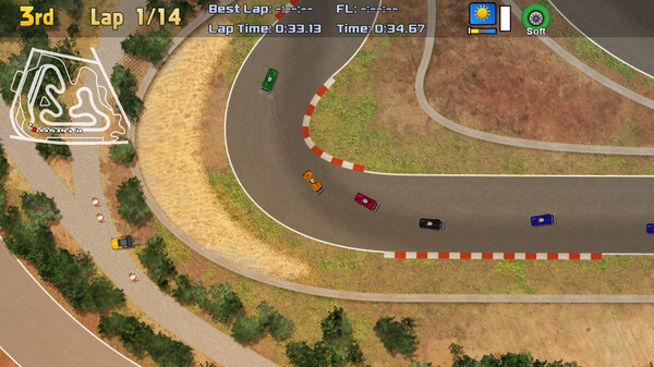 Игра Ultimate Racing 2D 2, скриншот
