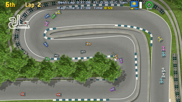 Игра Ultimate Racing 2D 2, скриншот