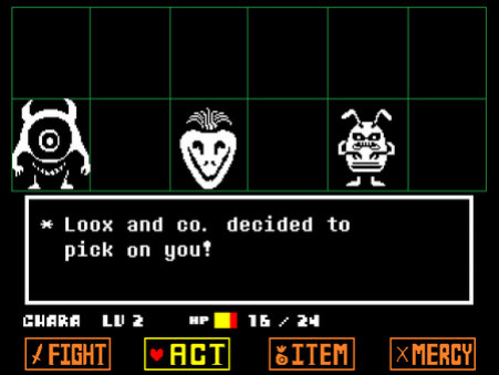 Игра Undertale, скриншот