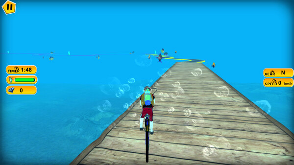 Игра Underwater Cycling, скриншот