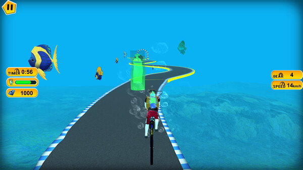 Игра Underwater Cycling, скриншот