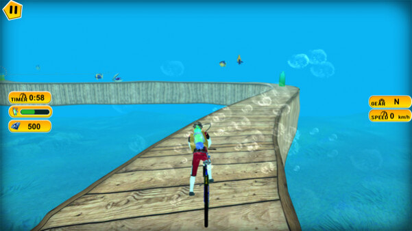 Игра Underwater Cycling, скриншот