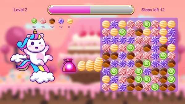 Игра Unicorn and Sweets, скриншот