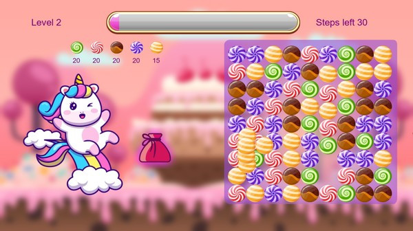 Игра Unicorn and Sweets, скриншот