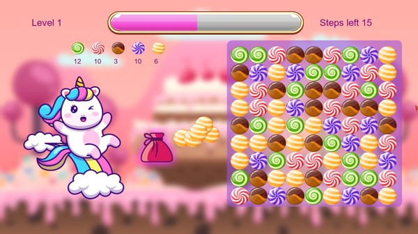 Игра Unicorn and Sweets, скриншот