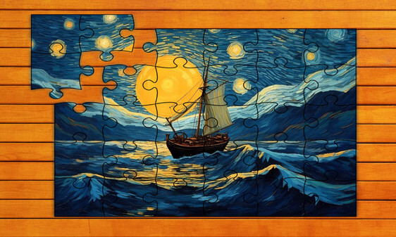 Игра Van Gogh's Masterpiece Jigsaw Puzzles, скриншот