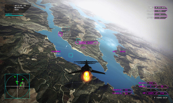 Игра Vector Thrust, скриншот