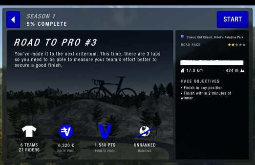 Игра Velo Pro Racer, скриншот