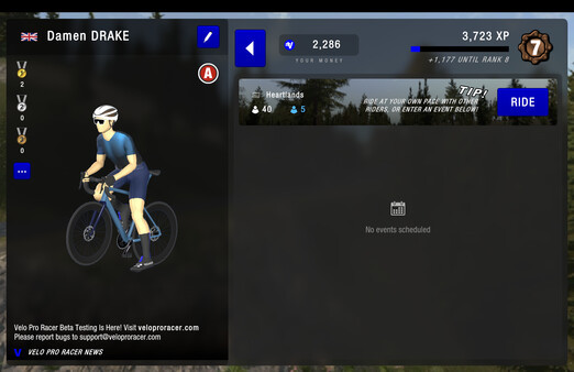 Игра Velo Pro Racer, скриншот