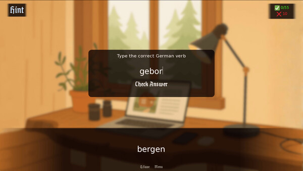 Игра VerbMeister, скриншот